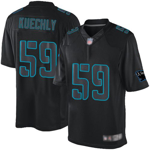 Carolina Panthers Limited Black Men Luke Kuechly Jersey NFL Football #59 Impact